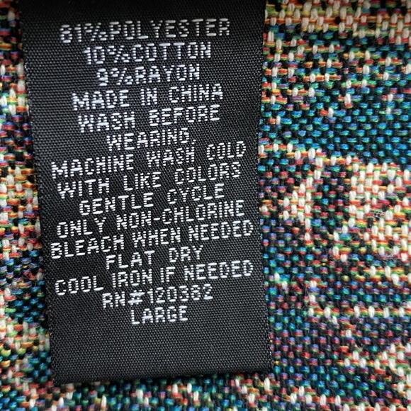 Rebel Vengeance Mens Gothic Skull Tapestry Jacket L Navy Skater Grunge Punk NWT - Picture 5 of 8